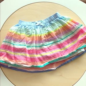 Rainbow stripe lined skirt with shorts